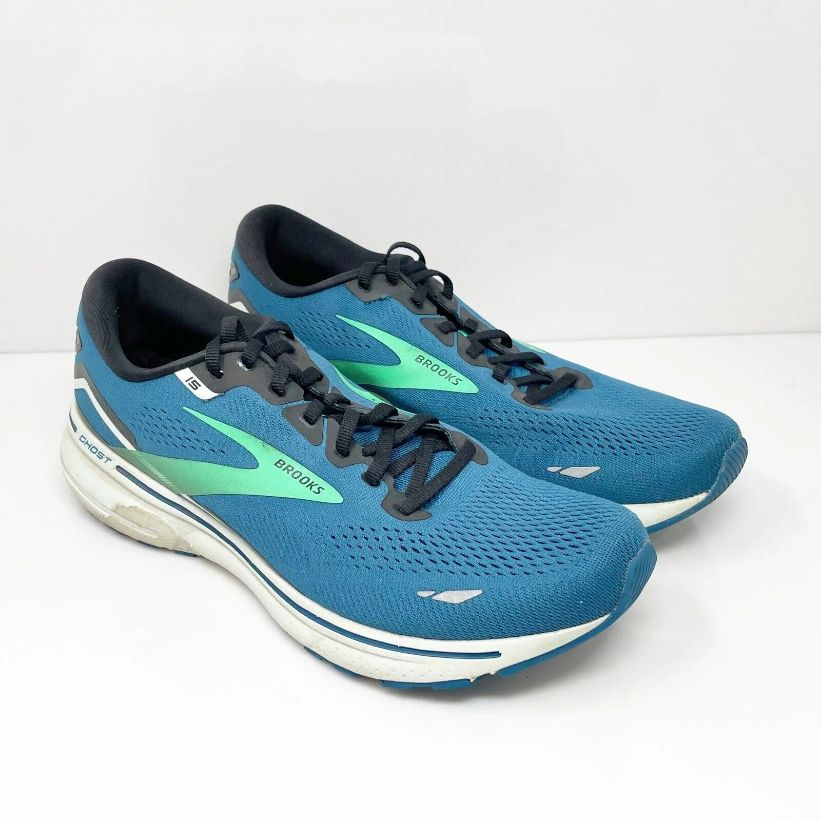 Brooks Mens Ghost 15 1103931D462 Blue Running Shoes Sneakers Size 12.5 D