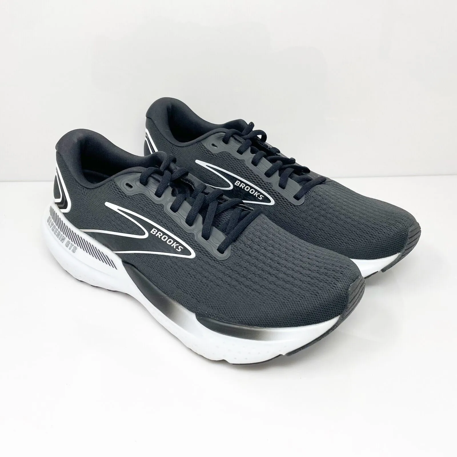 Brooks Mens Glycerin GTS 21 1104201D090 Black Running Shoes Sneakers Size 10 D