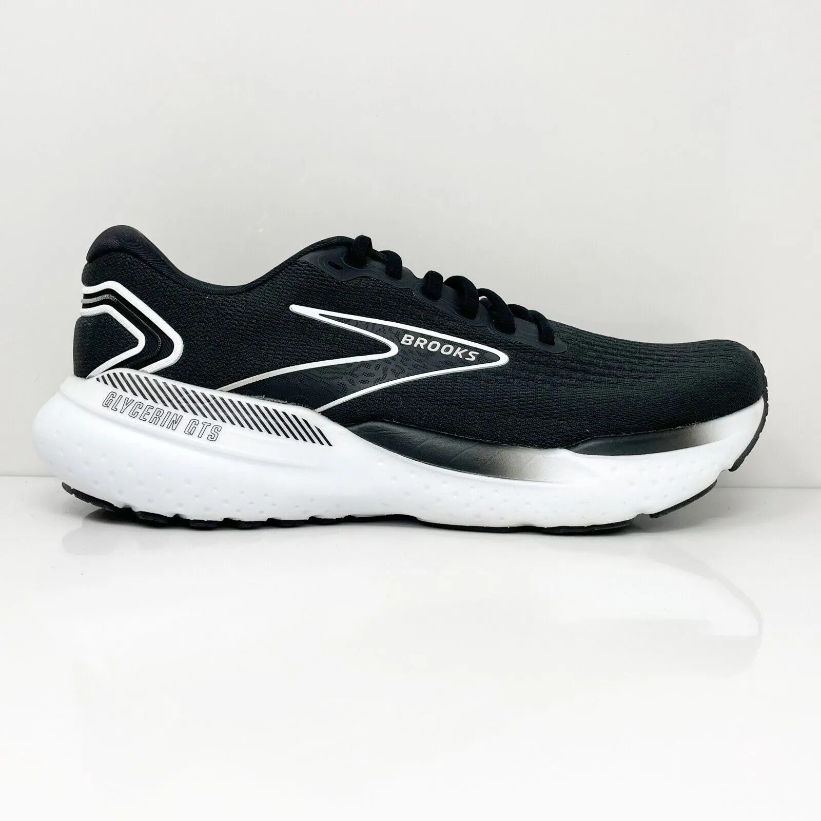 Brooks Mens Glycerin GTS 21 1104201D090 Black Running Shoes Sneakers Size 10 D