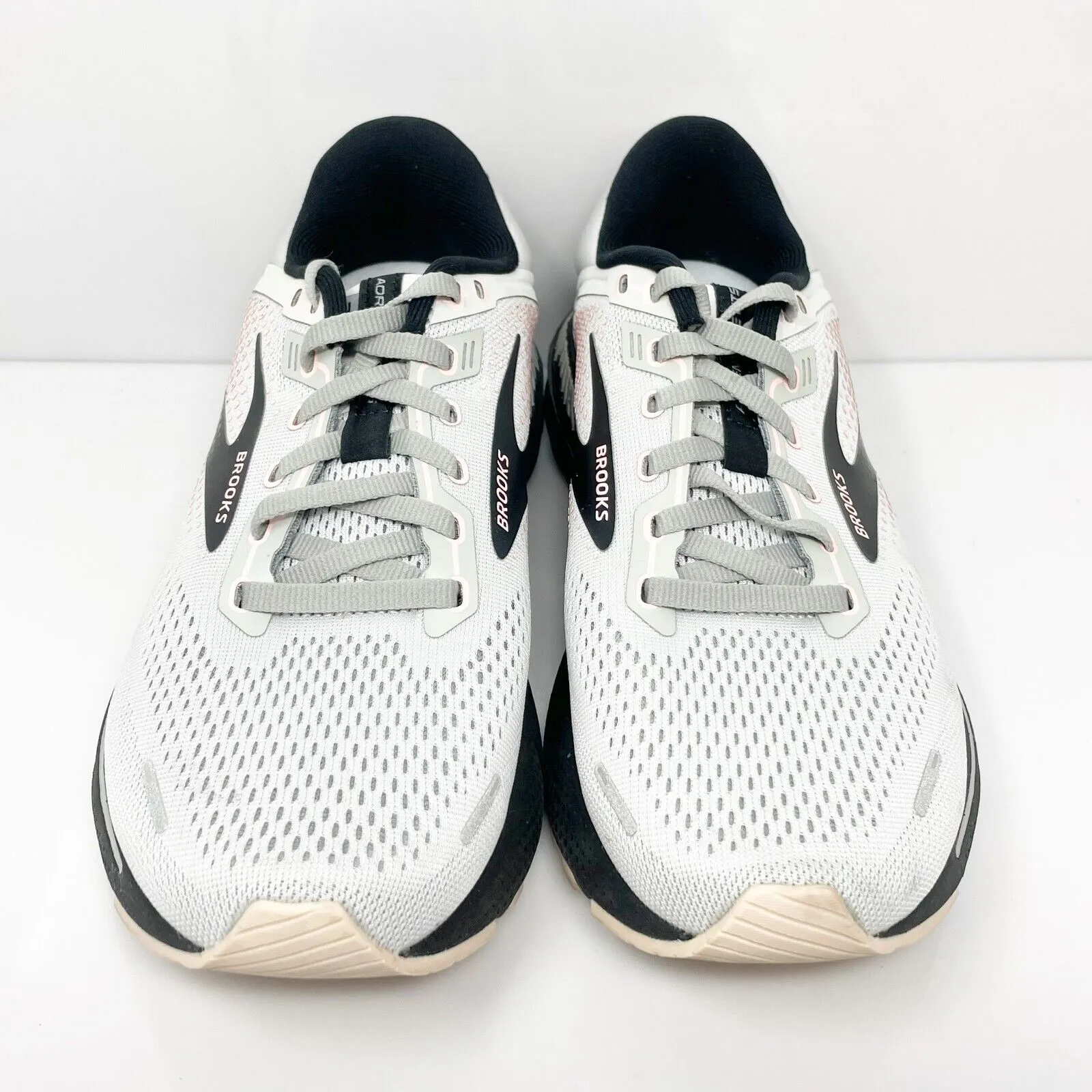 Brooks Womens Adrenaline GTS 22 1203531B035 White Running Shoes Sneakers Sz 9 B