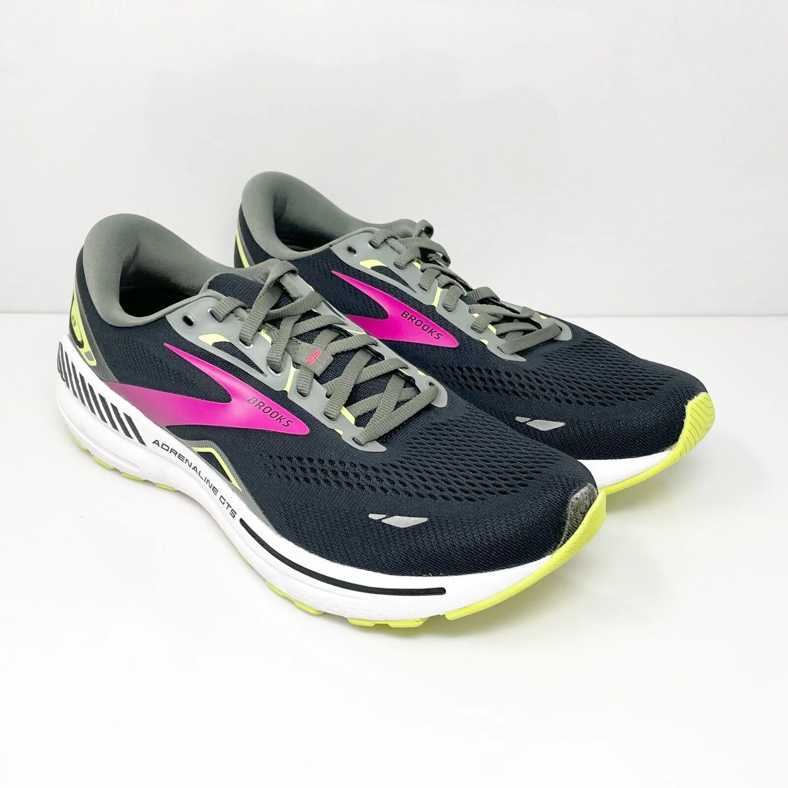 Brooks Womens Adrenaline GTS 23 1203811D037 Black Running Shoes Sneakers Sz 13 D