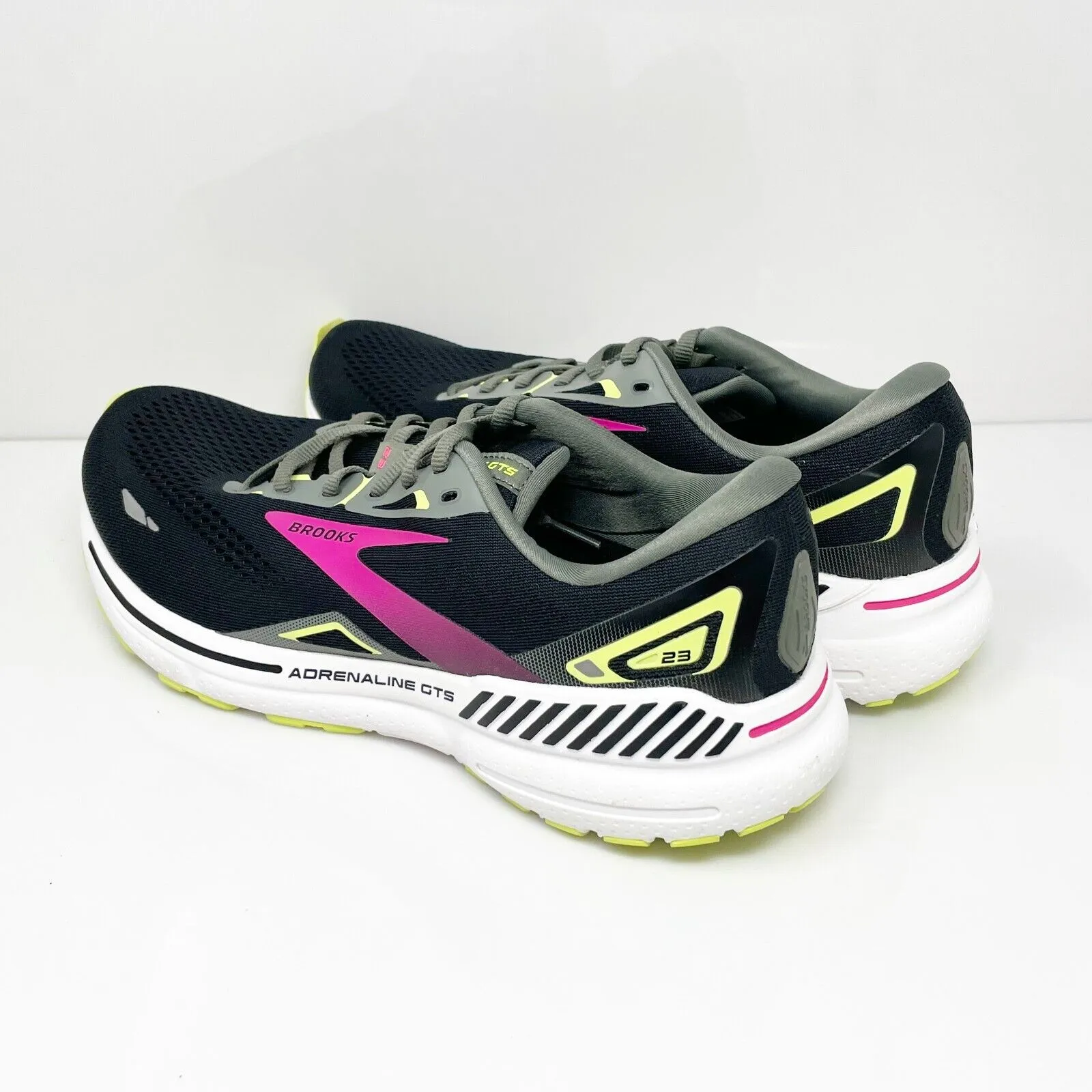 Brooks Womens Adrenaline GTS 23 1203811D037 Black Running Shoes Sneakers Sz 13 D