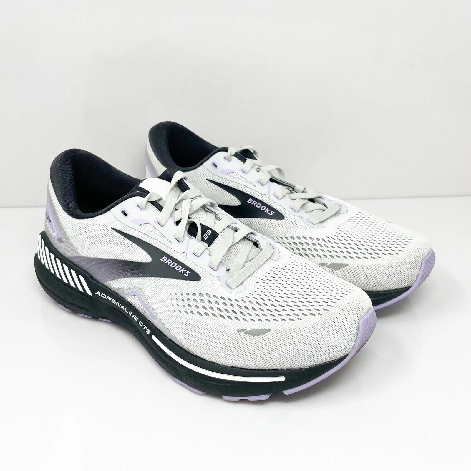 Brooks Womens Adrenaline GTS 23 1203812E039 Gray Running Shoes Sneakers Sz 10 2E