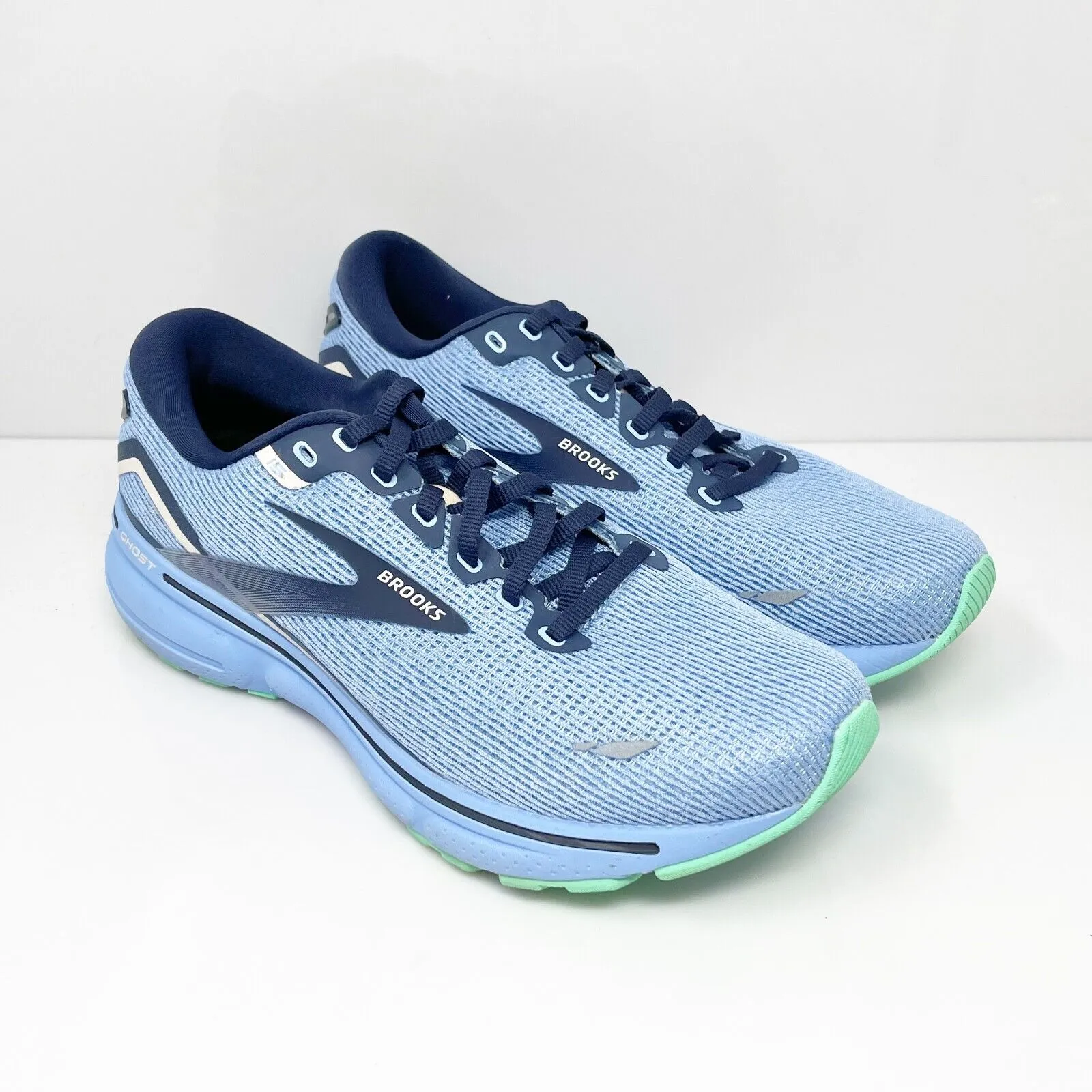 Brooks Womens Ghost 15 1203801B472 Blue Running Shoes Sneakers Size 9 B