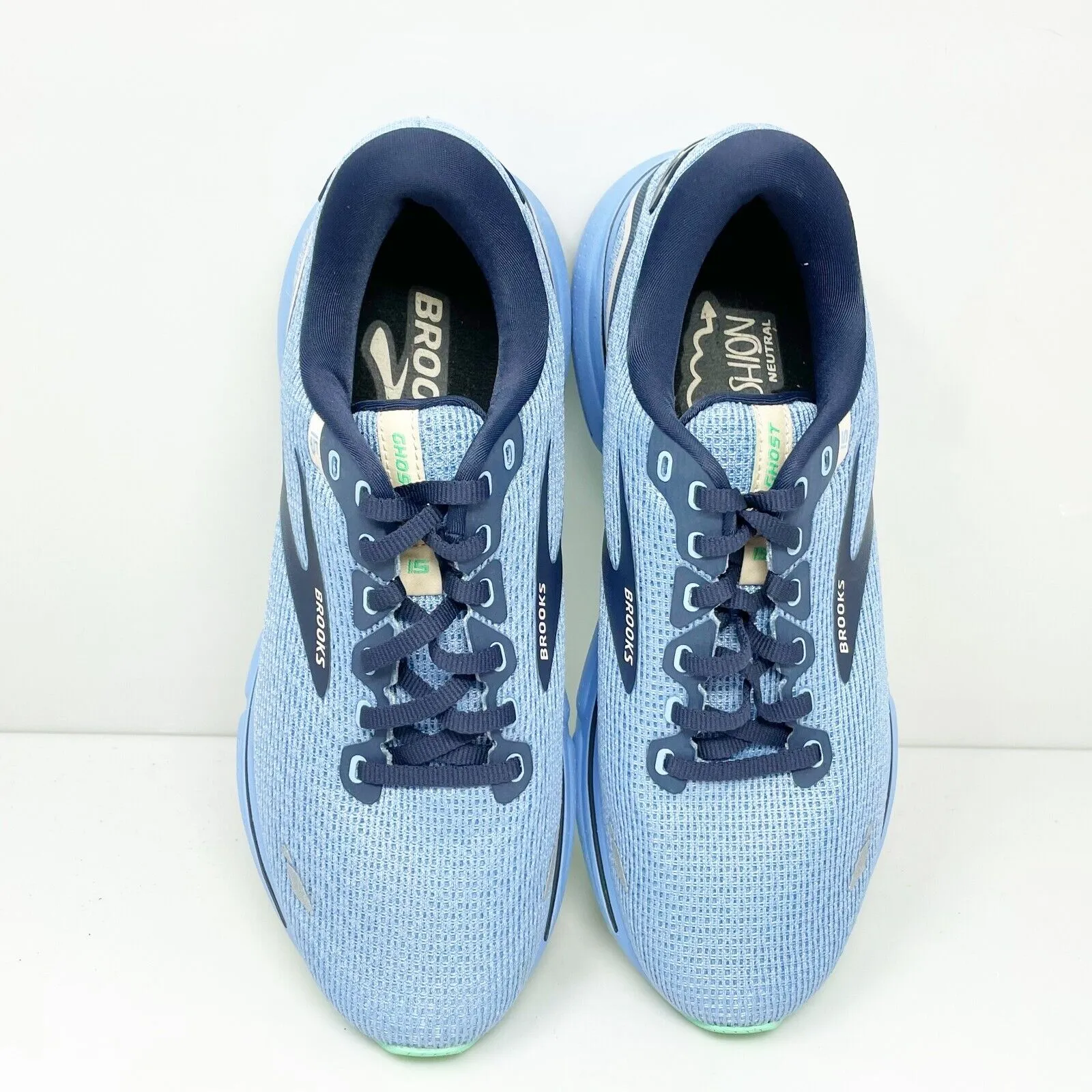 Brooks Womens Ghost 15 1203801B472 Blue Running Shoes Sneakers Size 9 B