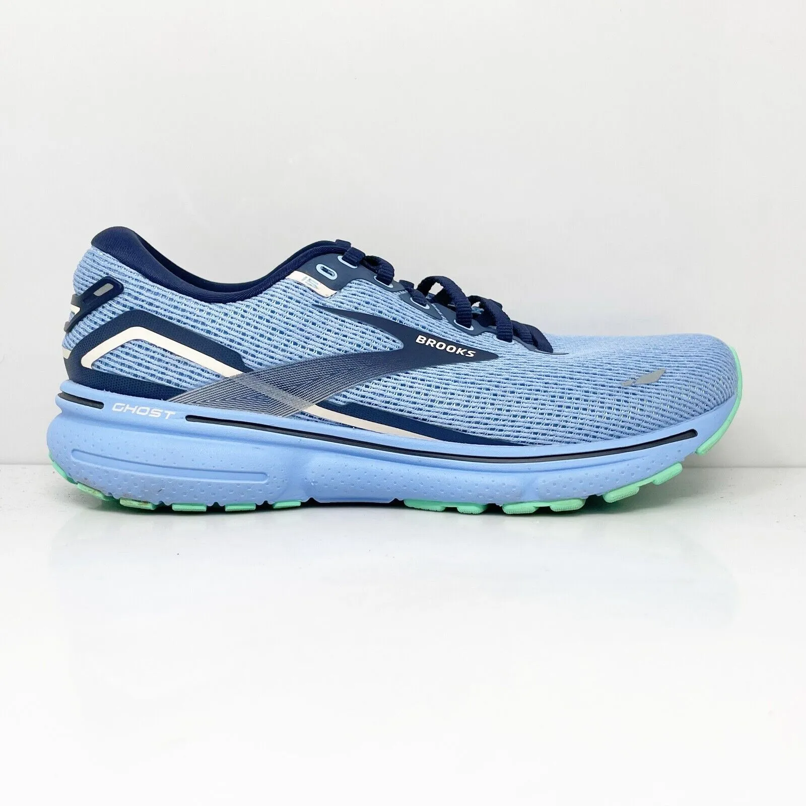 Brooks Womens Ghost 15 1203801B472 Blue Running Shoes Sneakers Size 9 B