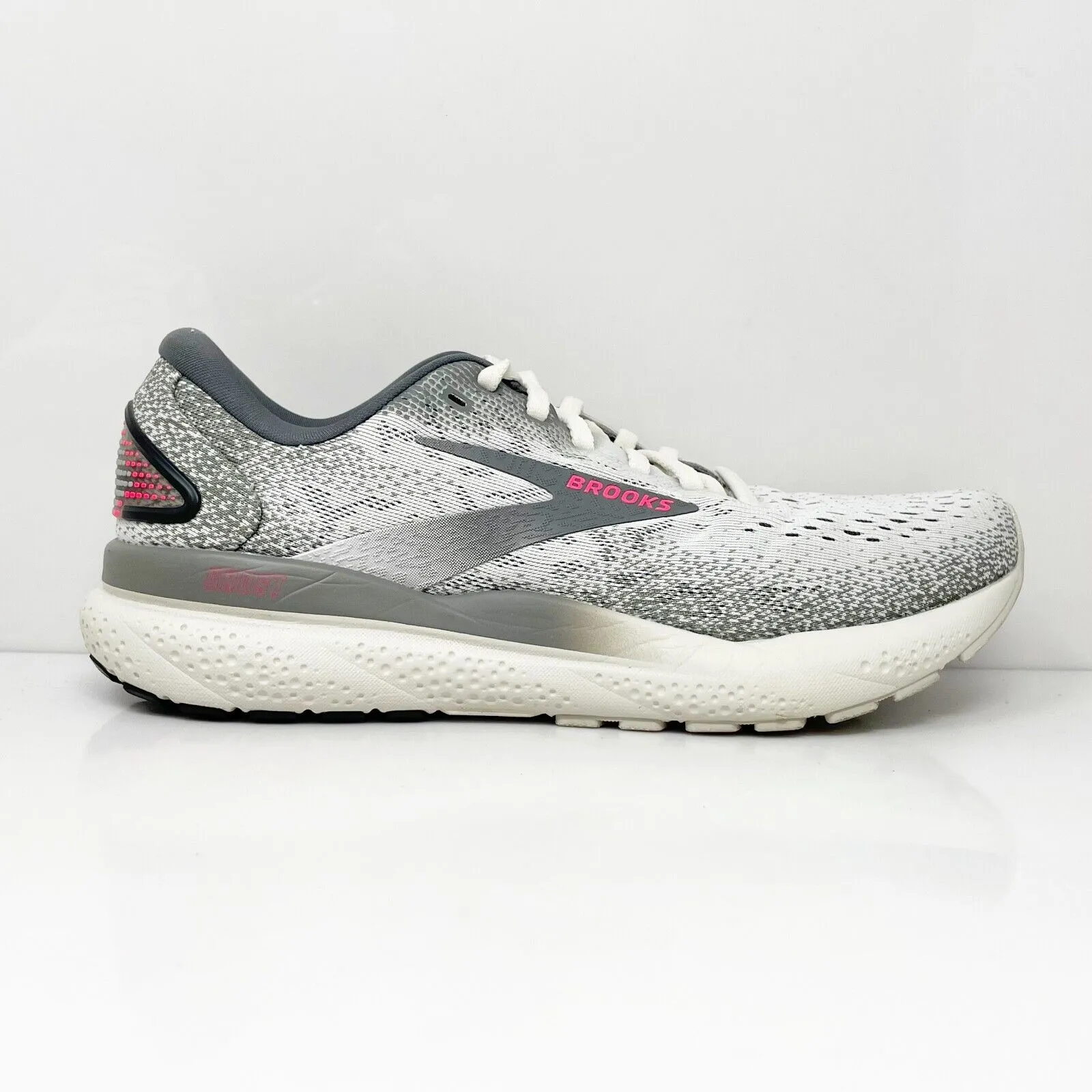 Brooks Womens Ghost 16 1204071B006 Gray Running Shoes Sneakers Size 8 B