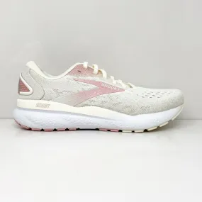 Brooks Womens Ghost 16 1204071B136 White Running Shoes Sneakers Size 7 B