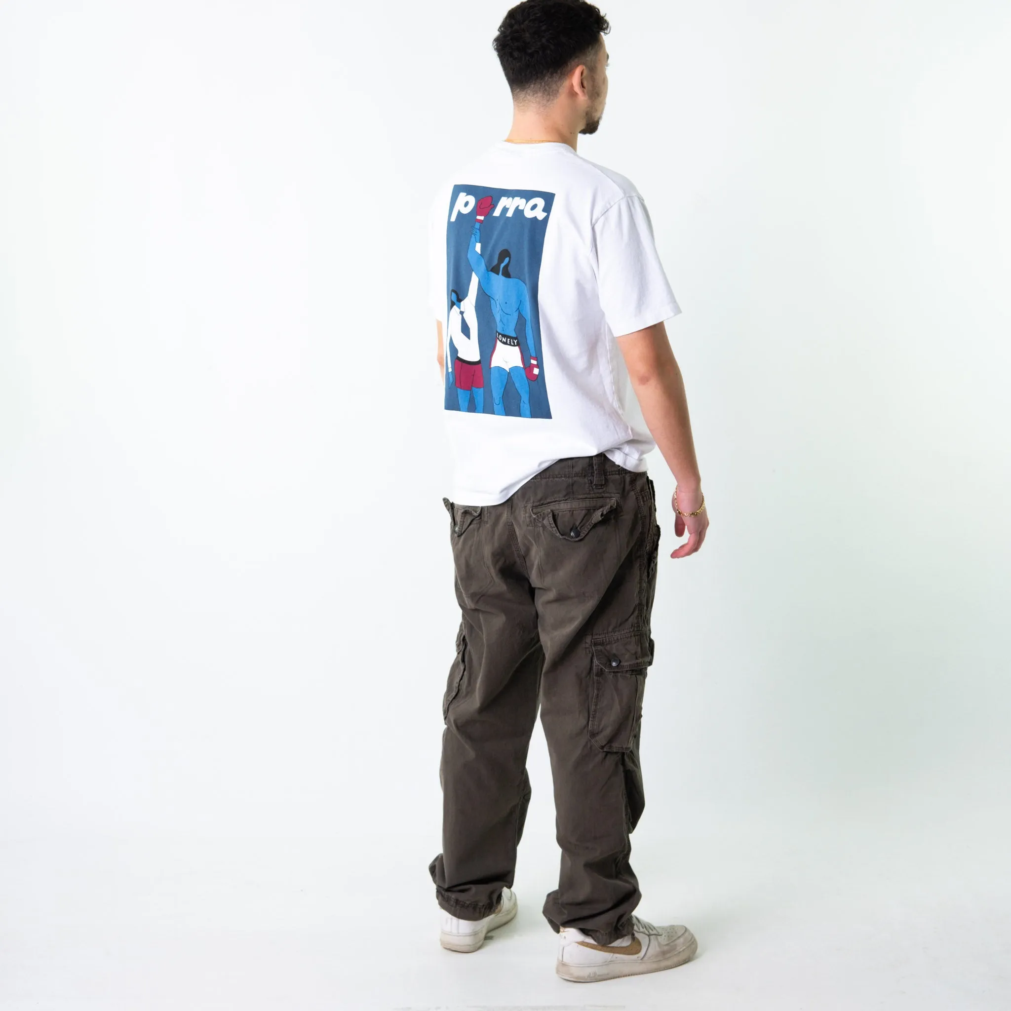 Brown 90s Baggy Hip Hop  Cargo Skater Trousers Pants Jeans (38x30)