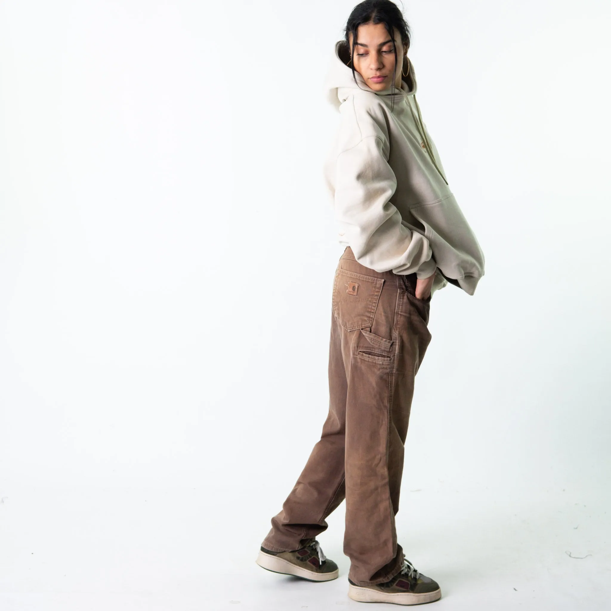 Brown 90s Carhartt  Cargo Skater Trousers Pants Jeans (34x32)