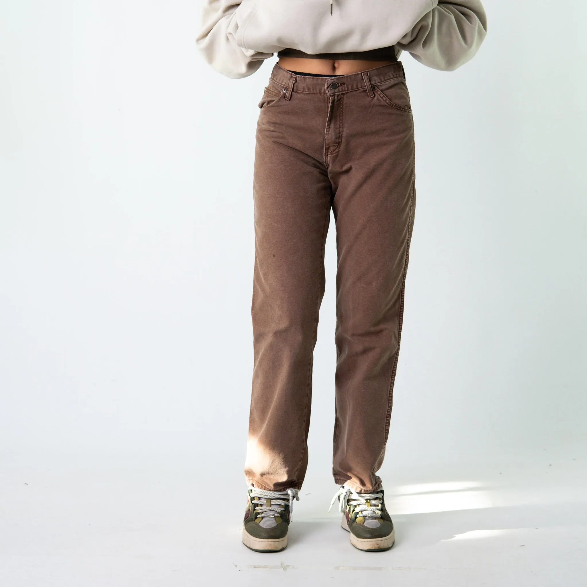 Brown 90s Dickies  Cargo Skater Trousers Pants Jeans (30x32)