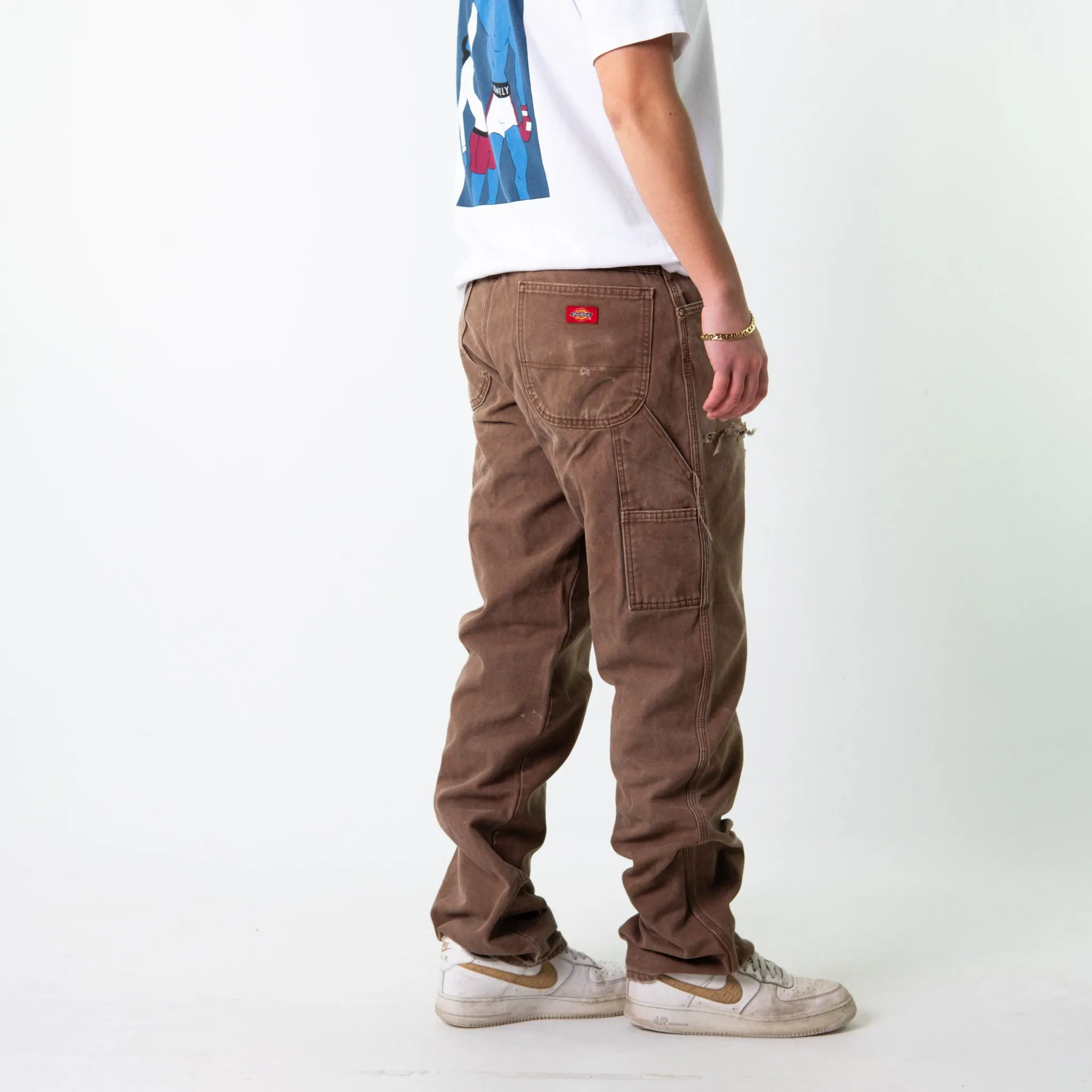 Brown 90s Dickies  Cargo Skater Trousers Pants Jeans (34x36)