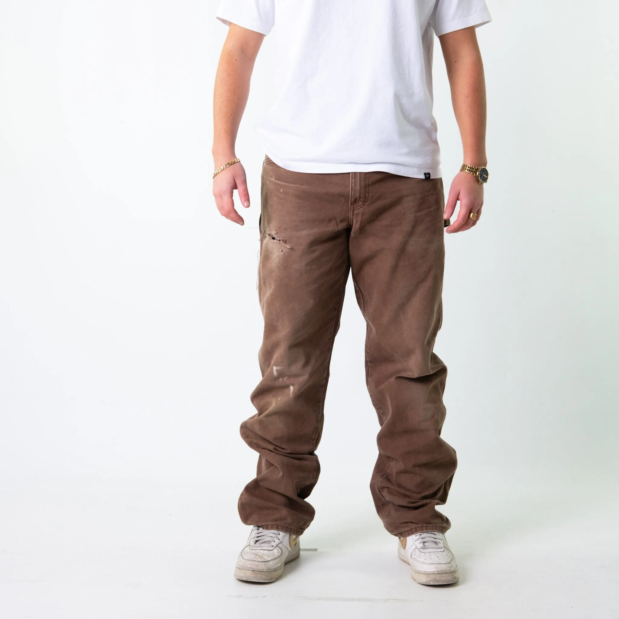 Brown 90s Dickies  Cargo Skater Trousers Pants Jeans (34x36)