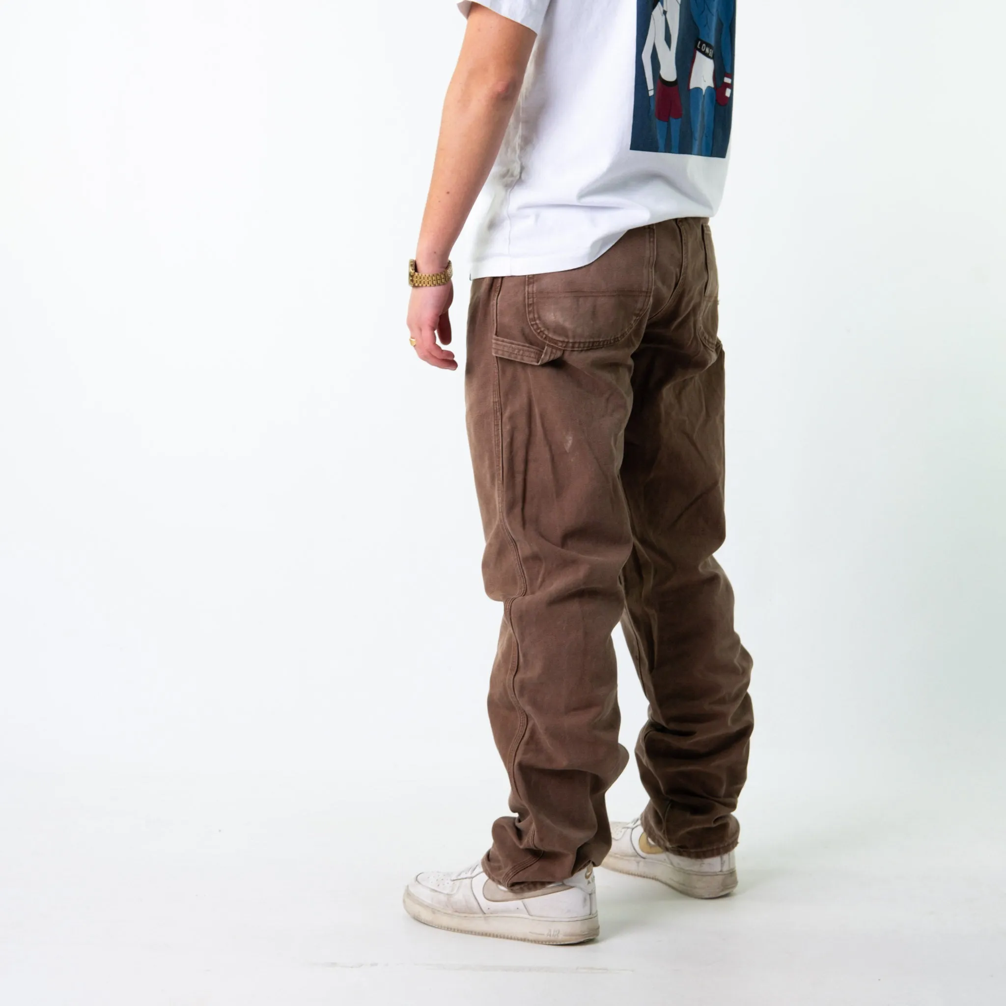 Brown 90s Dickies  Cargo Skater Trousers Pants Jeans (34x36)