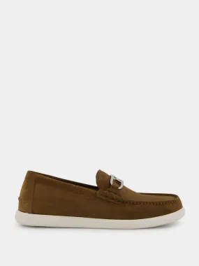 Brown O'Lock Light Suede Loafers