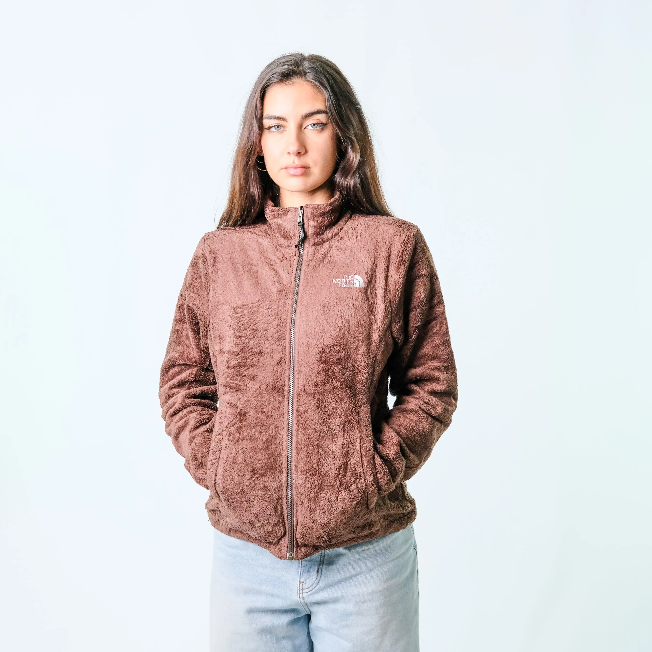 Brown y2ks The North Face Fleece (M)