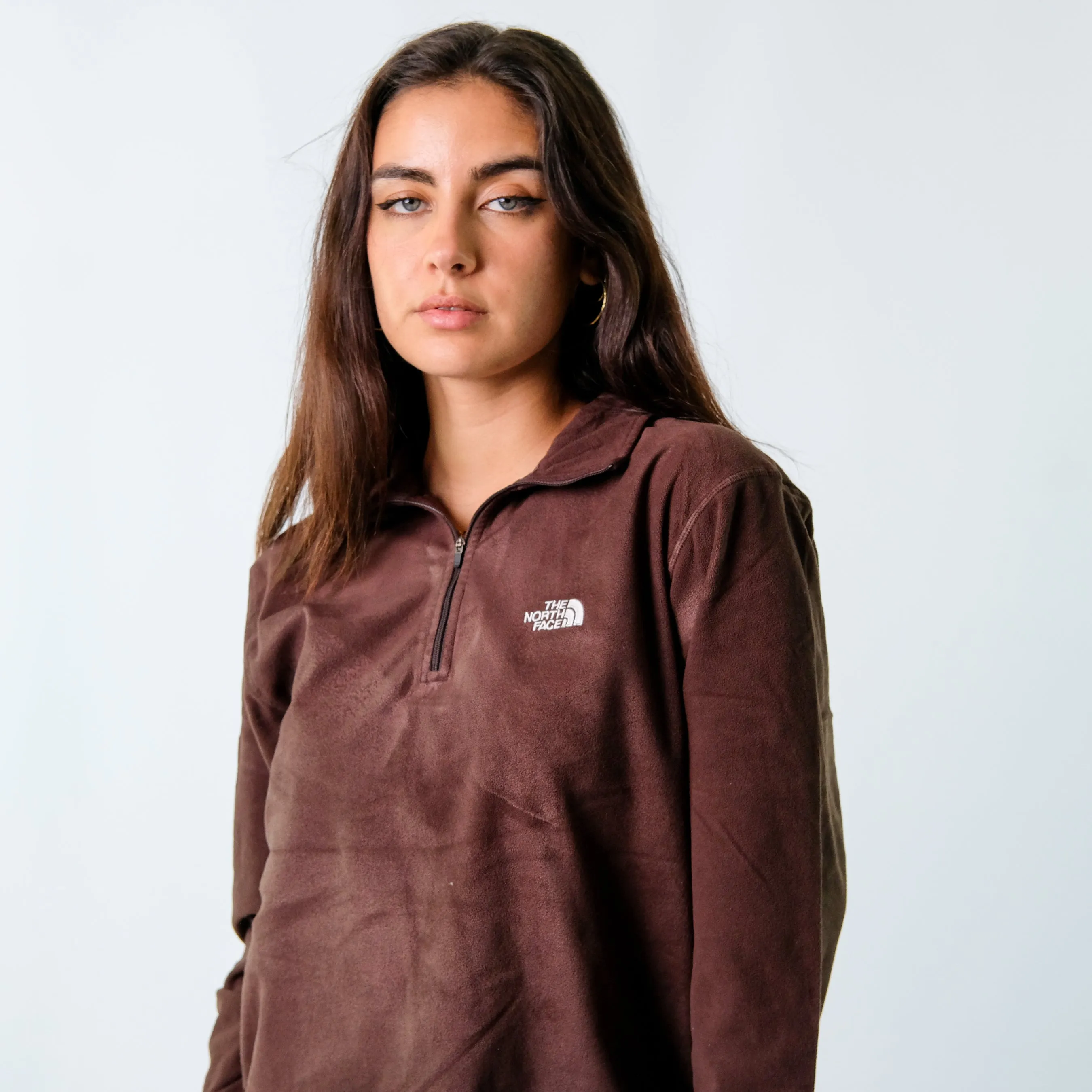 Brown y2ks The North Face zip up  Fleece (S)