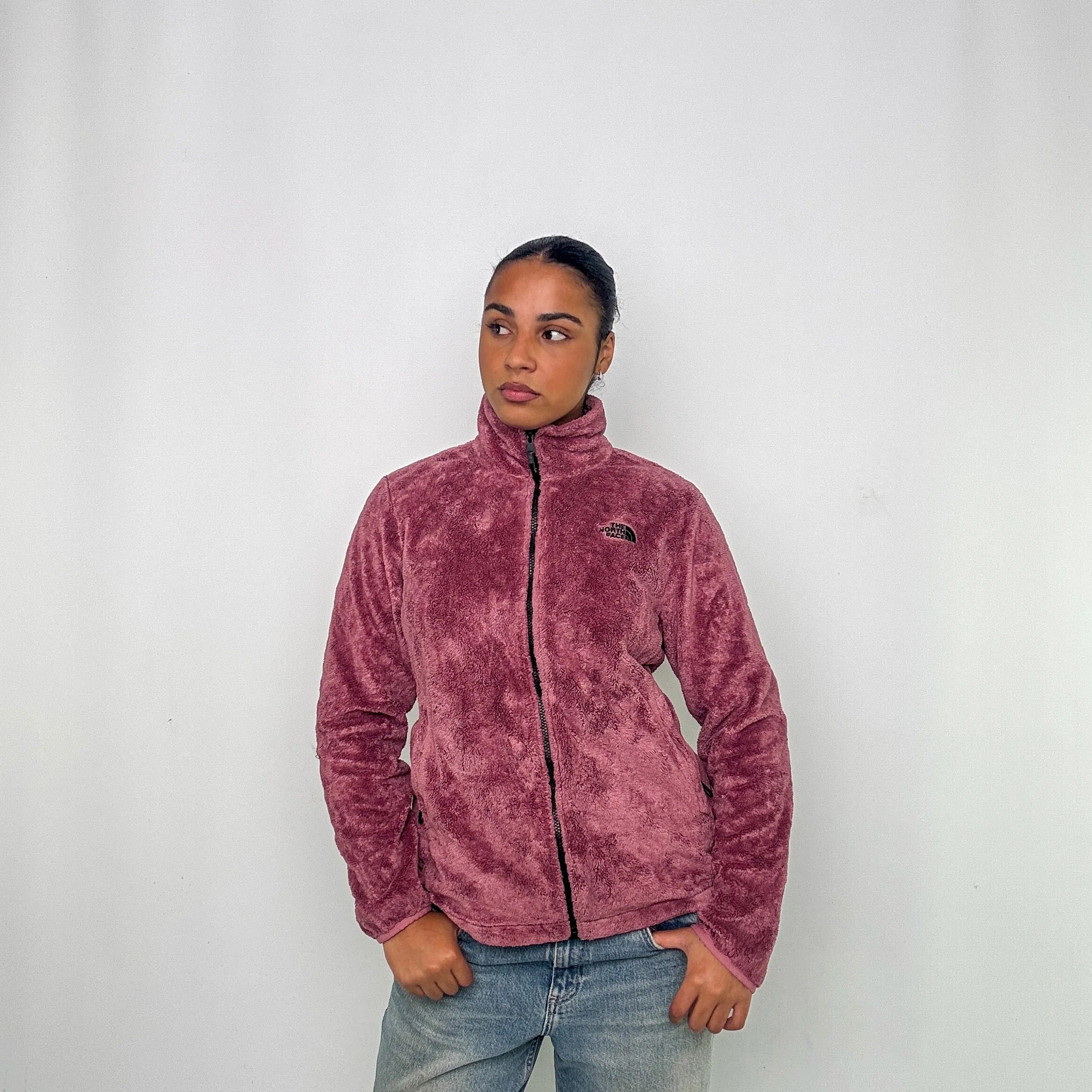 Burgundy Red y2ks The North Face Fleece (L)