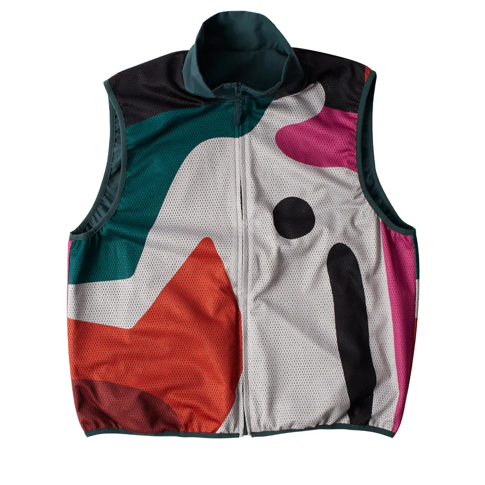 BY PARRA GHOST CAVE REVERSIBLE VEST // GREEN