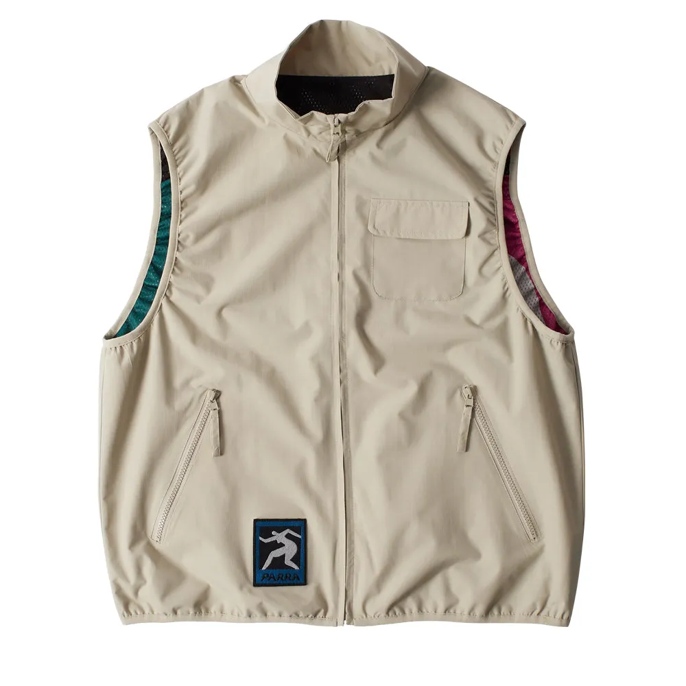 BY PARRA GHOST CAVE REVERSIBLE VEST // TAN