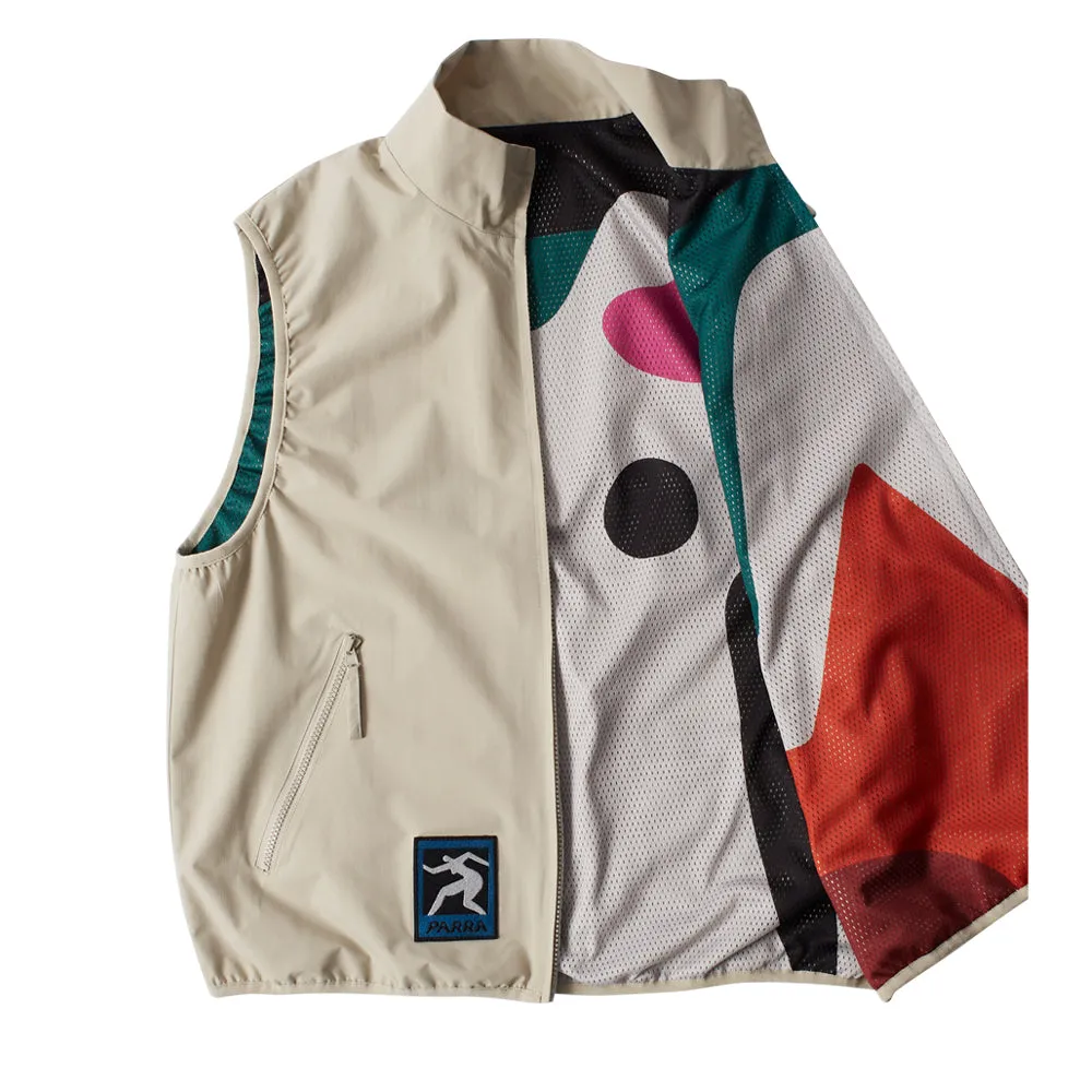 BY PARRA GHOST CAVE REVERSIBLE VEST // TAN