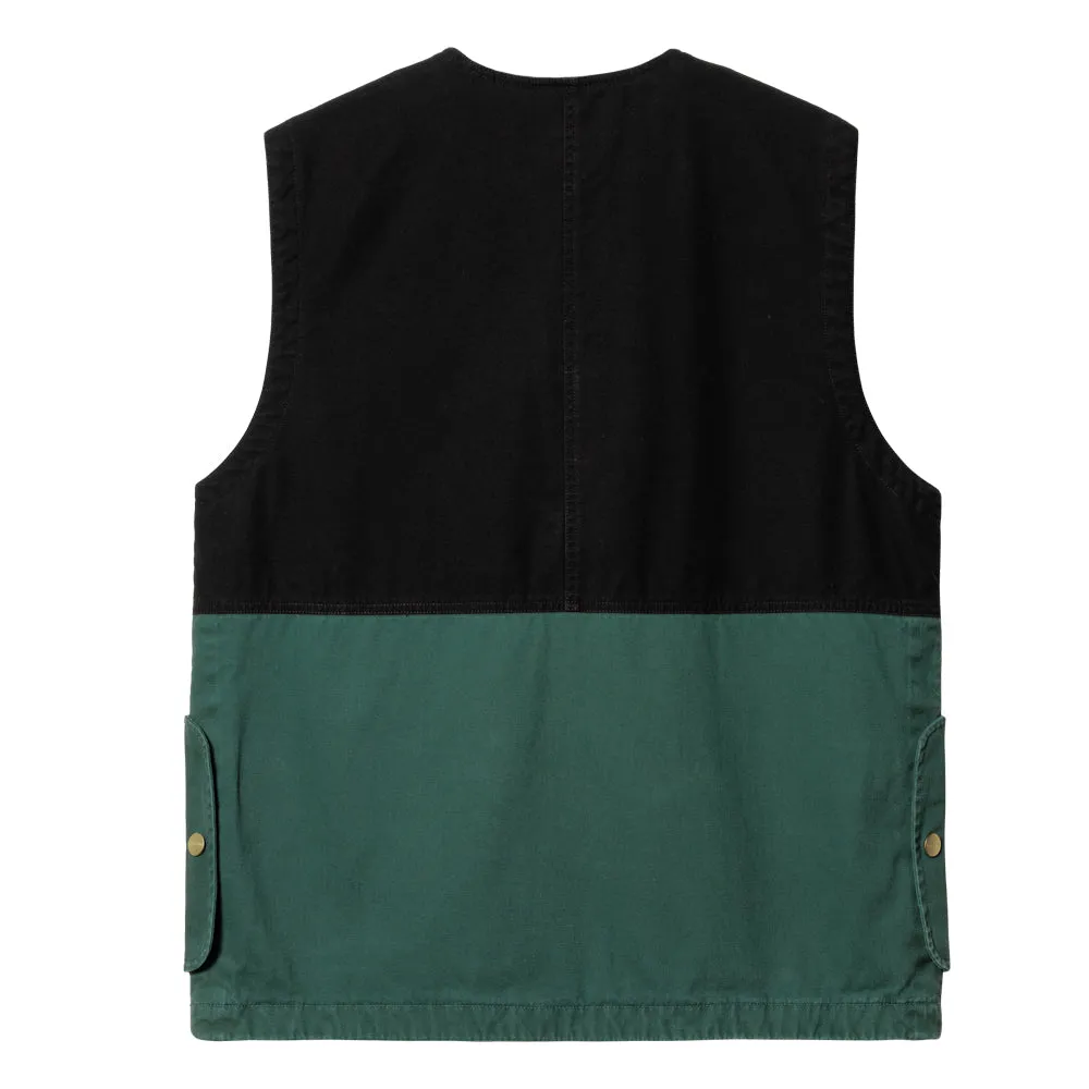 CARHARTT WIP HESTON VEST // DISCOVERY GREEN (HEAVY STONE WASH)