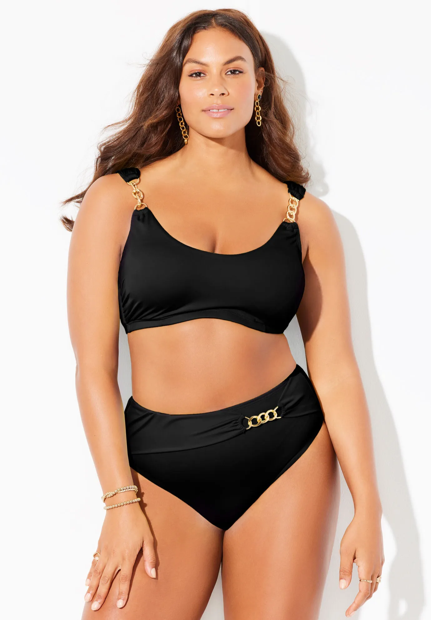 Chain Accent Underwire Bikini Set