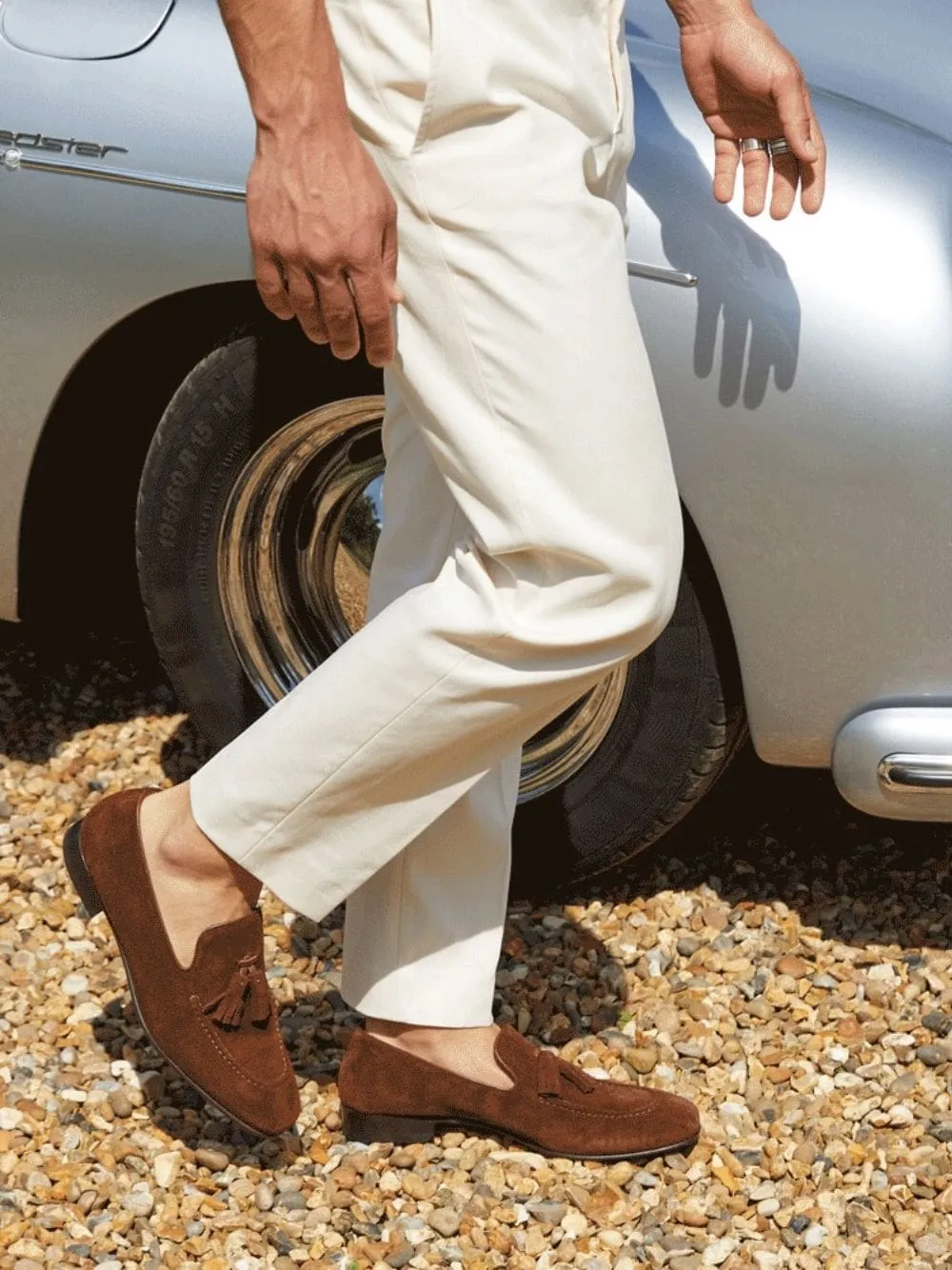 Chester Brown Suede Tassel Loafers