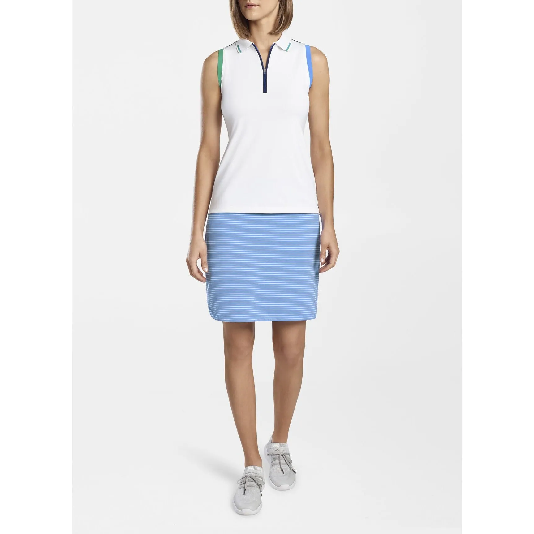 Chrissie Zip-Sleeveless Performance Polo