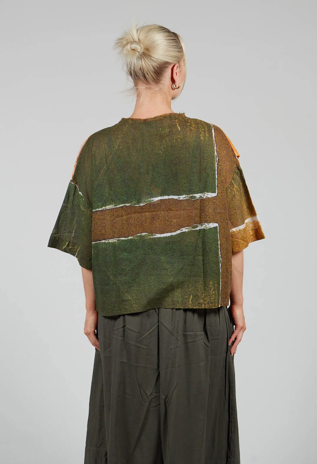 Ciudad Top in Avocado Green Banner