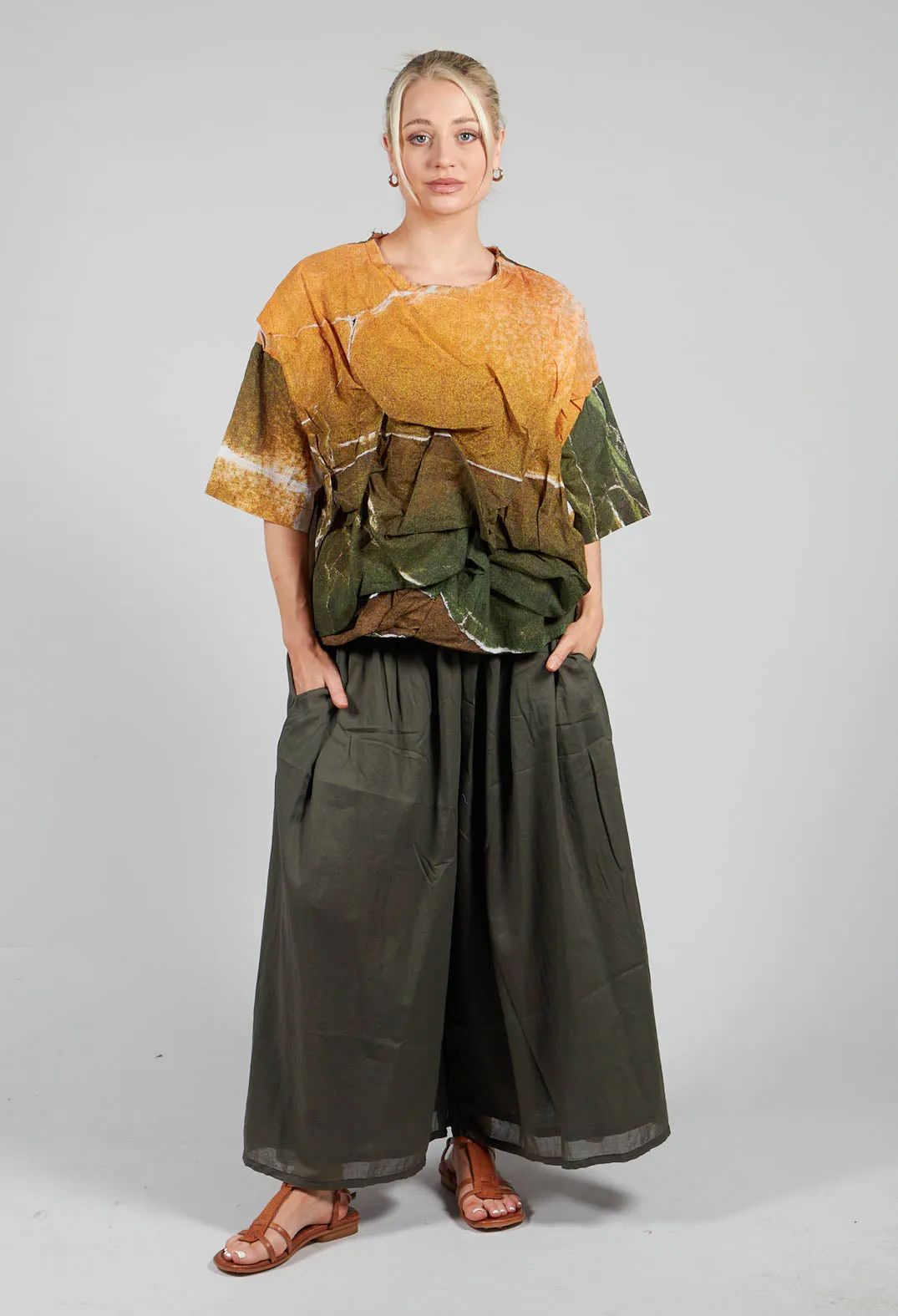 Ciudad Top in Avocado Green Banner