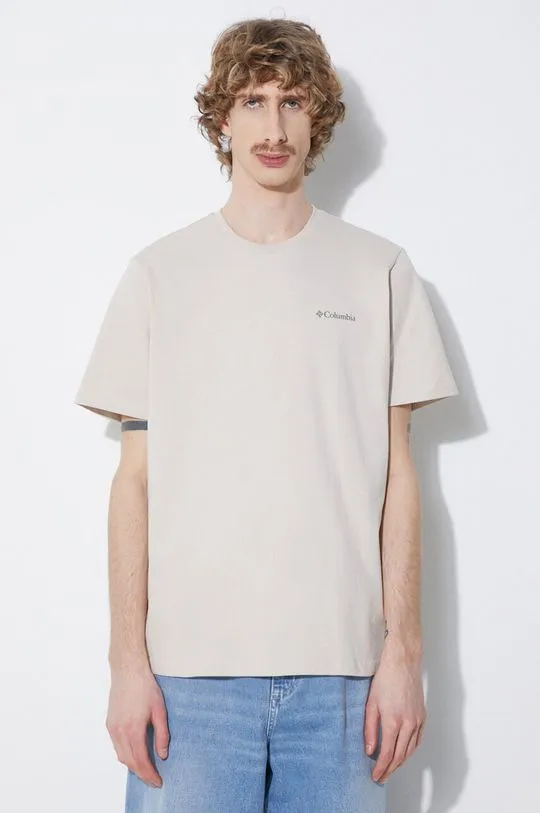 Columbia cotton t-shirt beige color