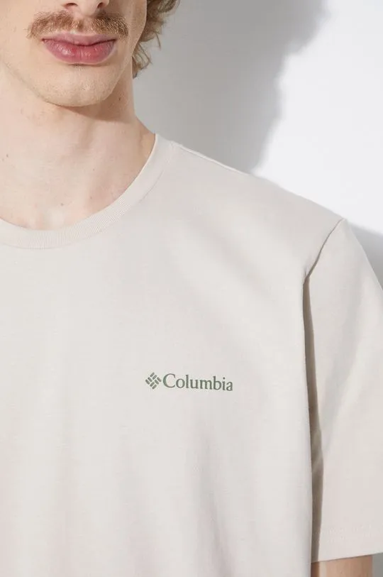 Columbia cotton t-shirt beige color