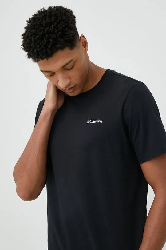 Columbia cotton t-shirt black color