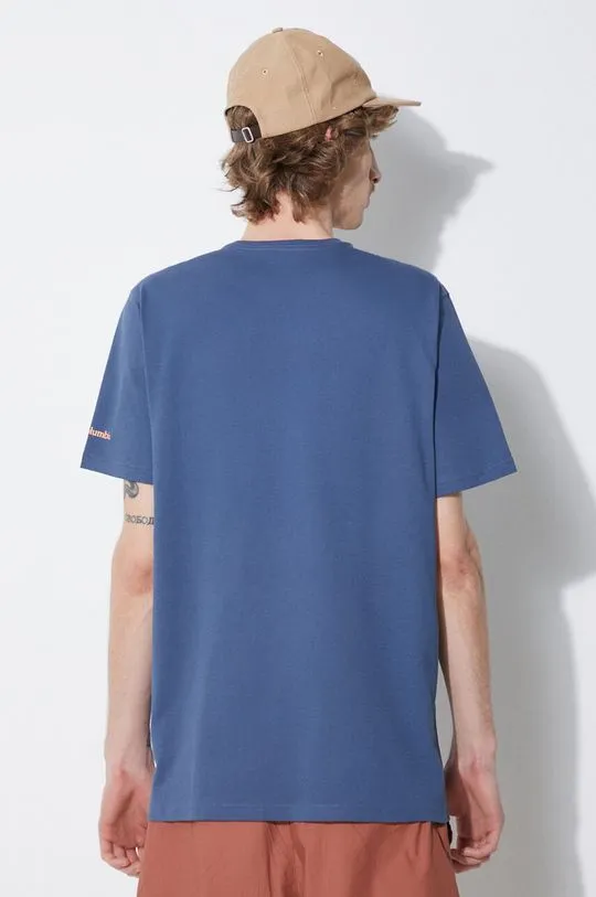 Columbia cotton t-shirt blue color