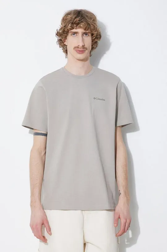 Columbia cotton t-shirt gray color