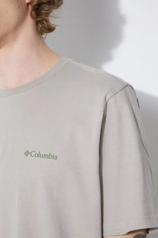 Columbia cotton t-shirt gray color