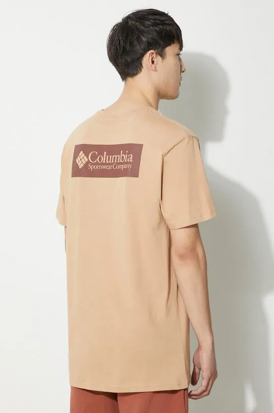 Columbia cotton t-shirt North Cascades beige color