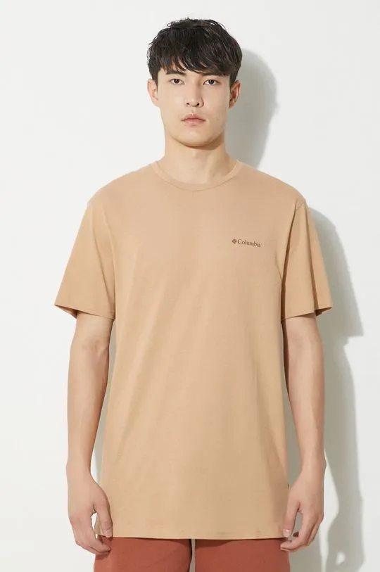 Columbia cotton t-shirt North Cascades beige color