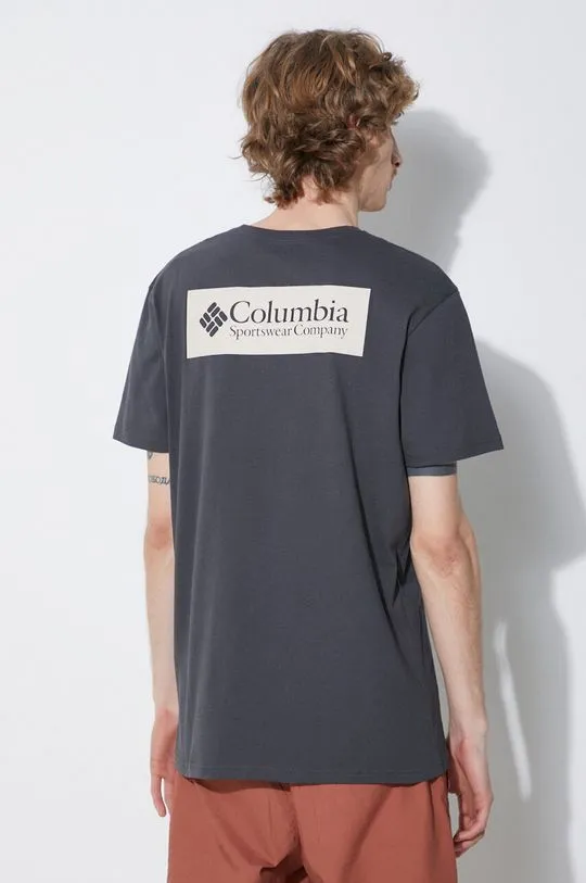 Columbia cotton t-shirt North Cascades gray color