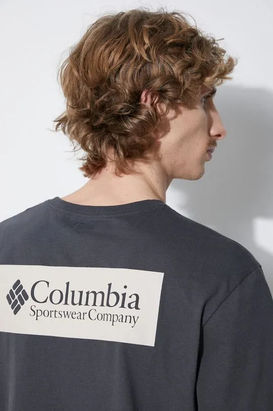 Columbia cotton t-shirt North Cascades gray color