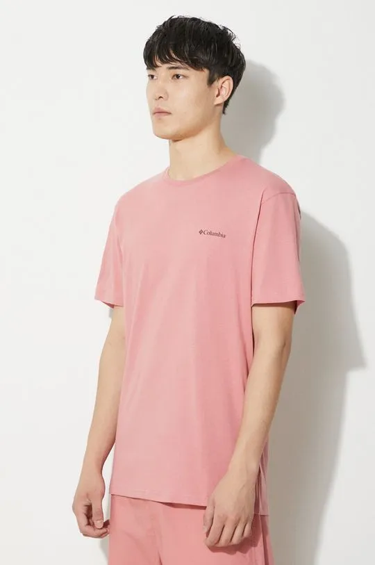 Columbia cotton t-shirt North Cascades pink color