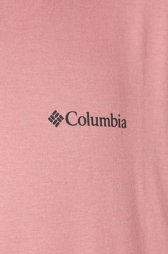 Columbia cotton t-shirt North Cascades pink color