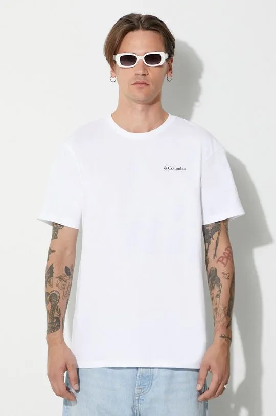 Columbia cotton t-shirt North Cascades white color