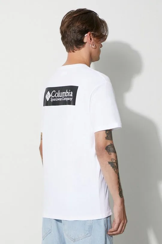 Columbia cotton t-shirt North Cascades white color