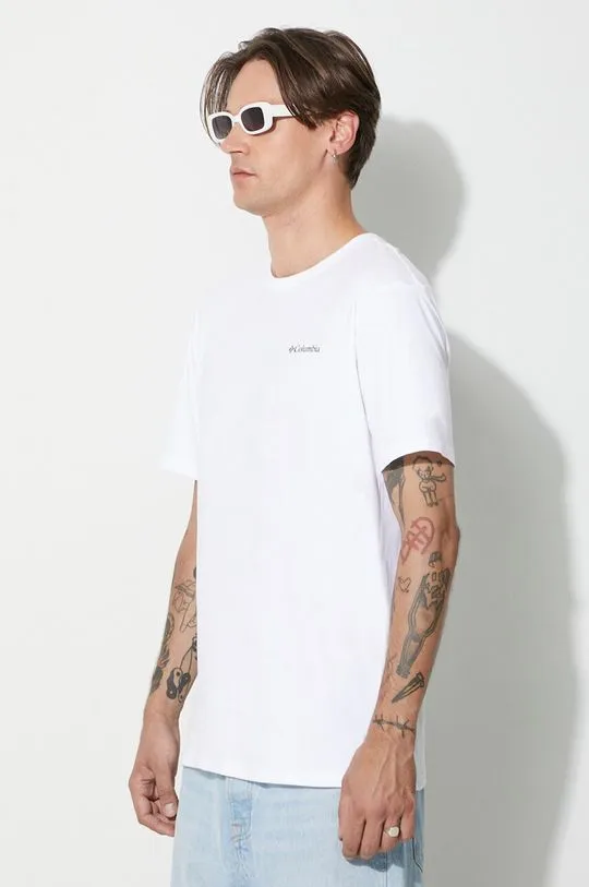 Columbia cotton t-shirt North Cascades white color