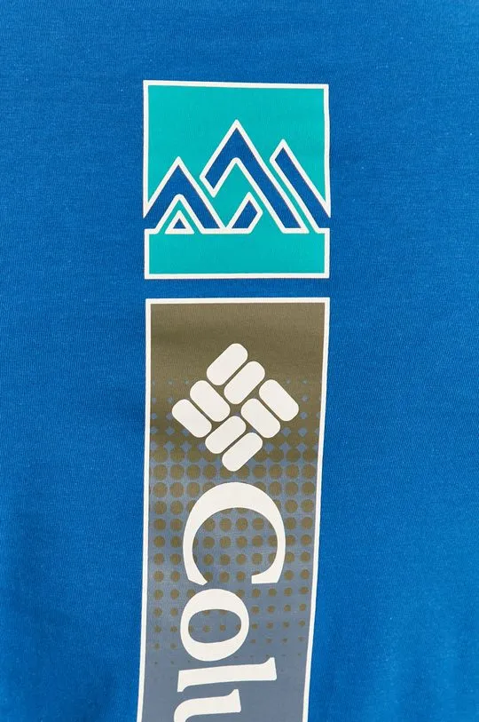 Columbia cotton T-shirt Rapid Ridge Back Graphic blue color