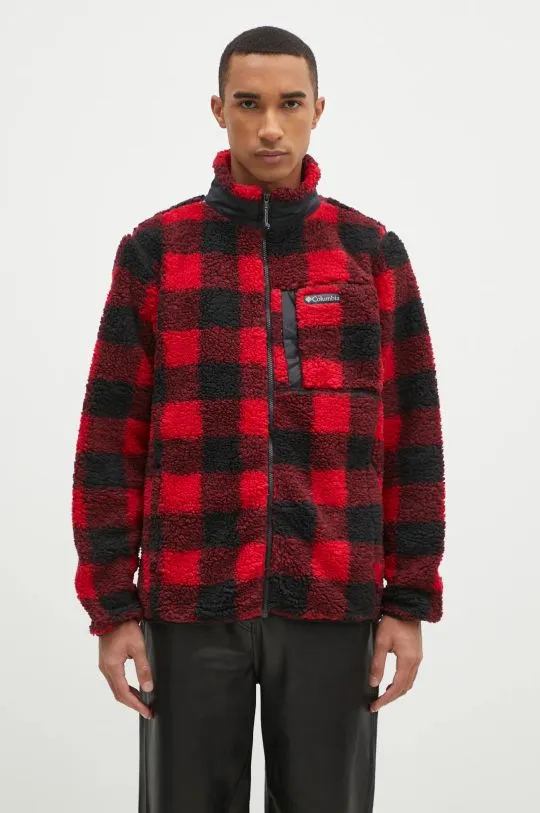 Columbia jacket Winter Pass Printed Fleece men's red color 2097841