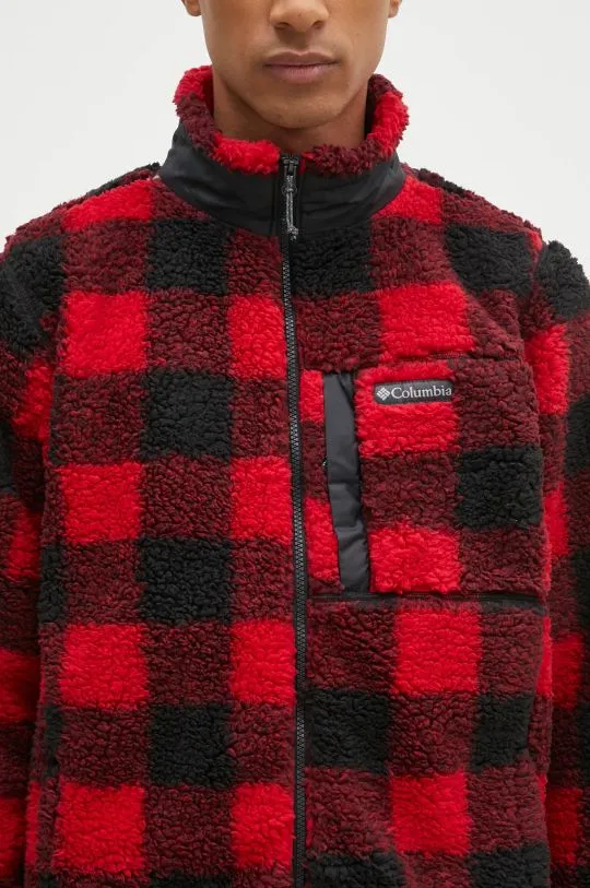 Columbia jacket Winter Pass Printed Fleece men's red color 2097841