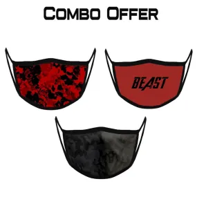 Combo B- Fire Red+ Beast + Black Knight Masks